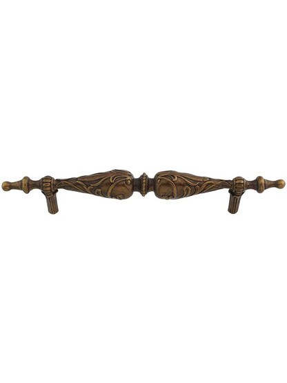 Cantata Drawer Pull - 5 inch Center-to-Center in Dark Italian Antique.